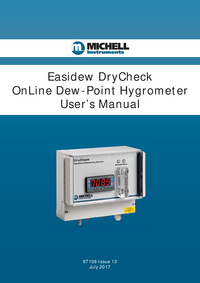 Thumbnail of document Manual - EA2-DC Self-Contained Dry Check Hygrometer